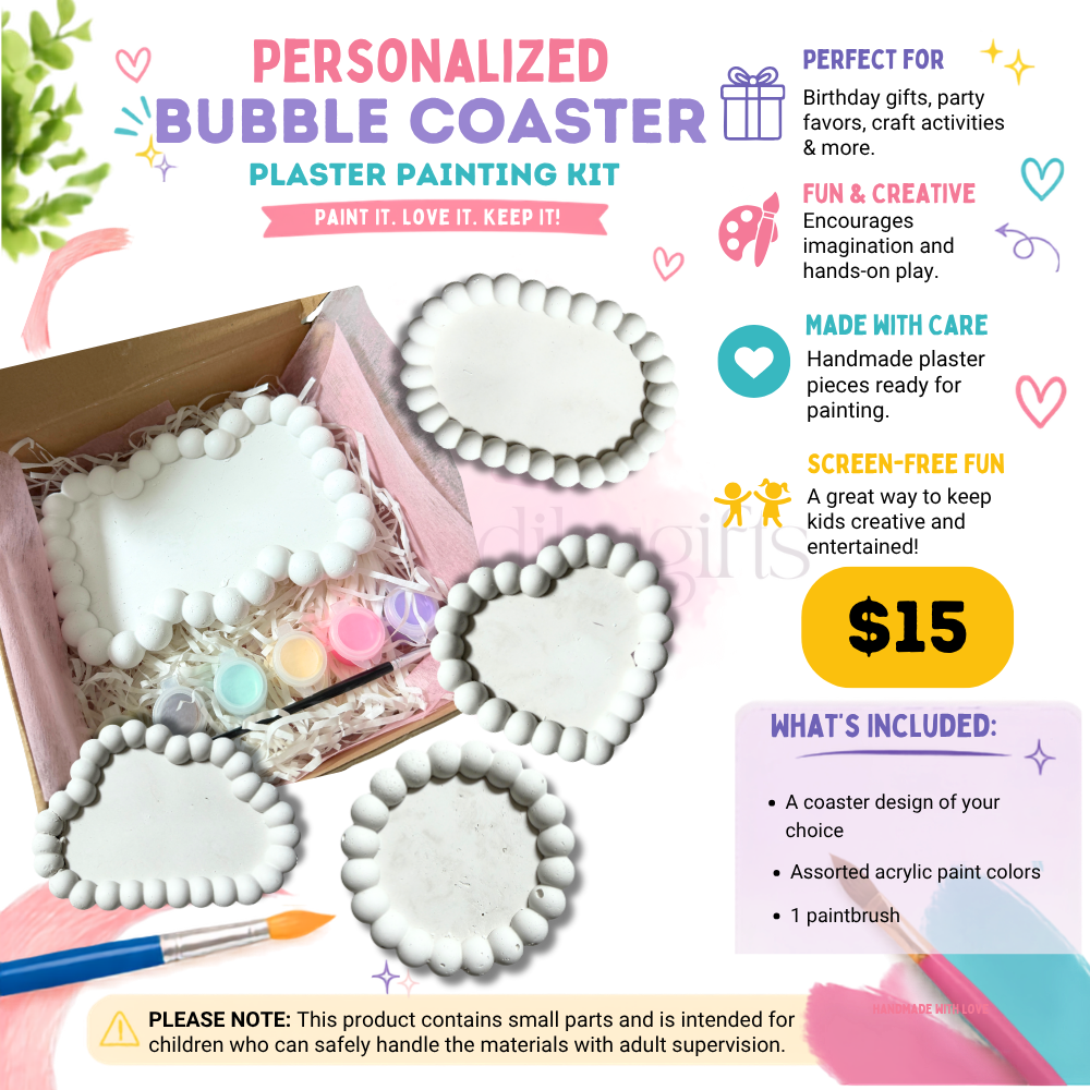 Paint Your Own Bubble Coaster