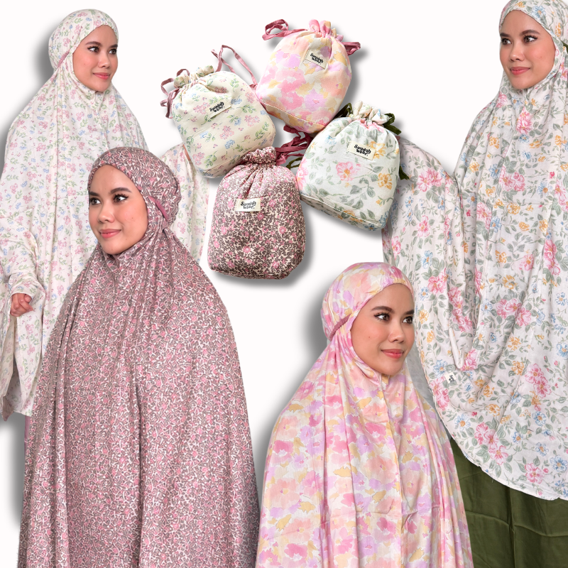 Saudah Wear Floral Telekung